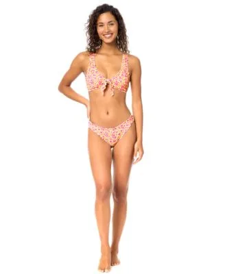 Eli Printed Scoop Neck Swim Bikini Top Pull on Swim Bottoms by Raisins
