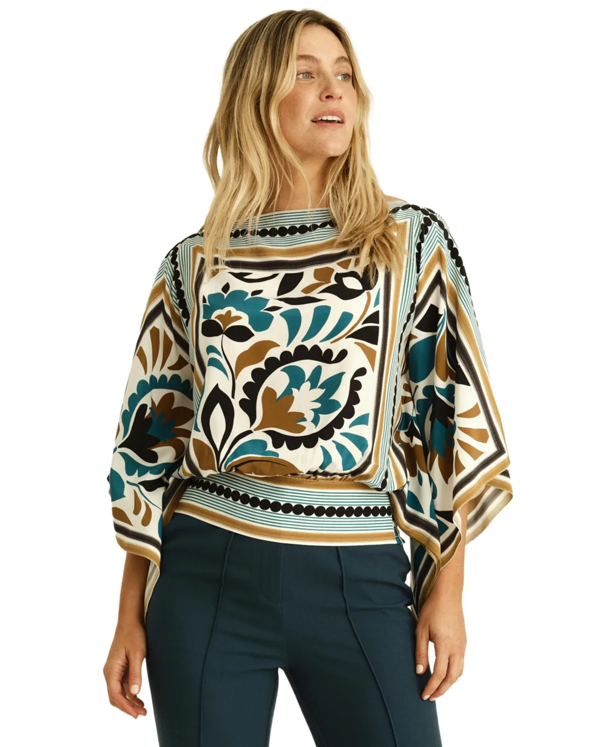 Cartolina Fenna Printed Scarf Top by Cartolina