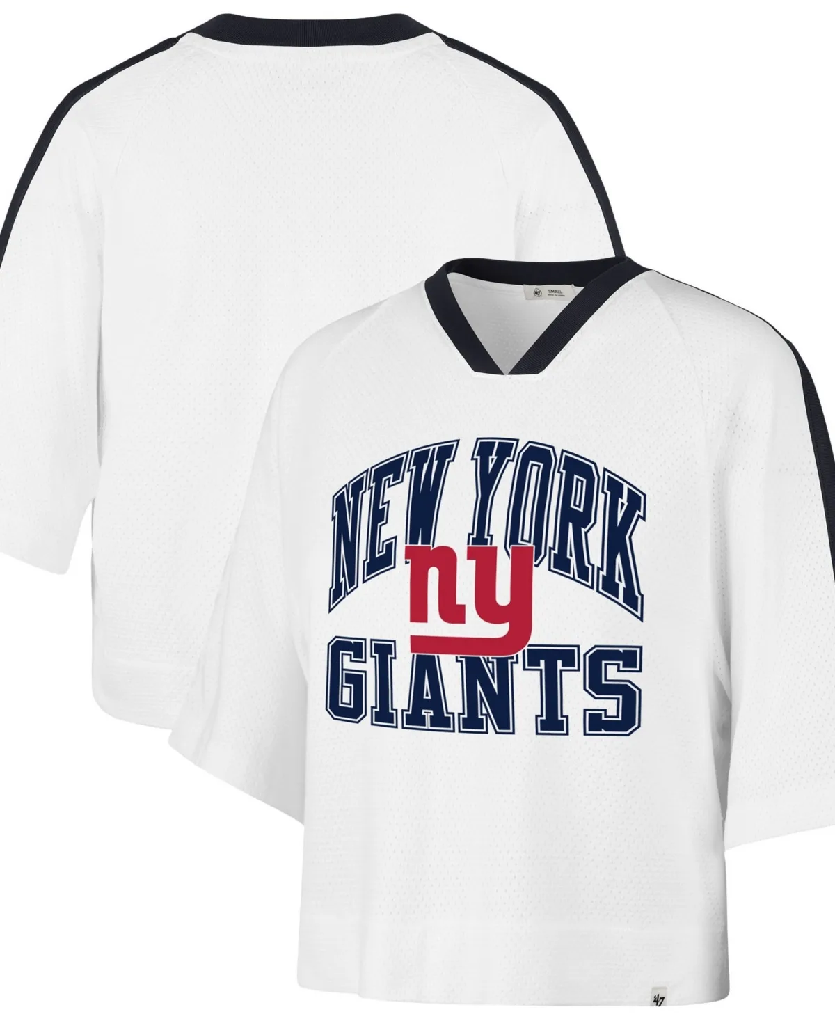 47 Brand New York Giants Big Overarch Drop Needle Raglan V-Neck T-Shirt by 47 Brand