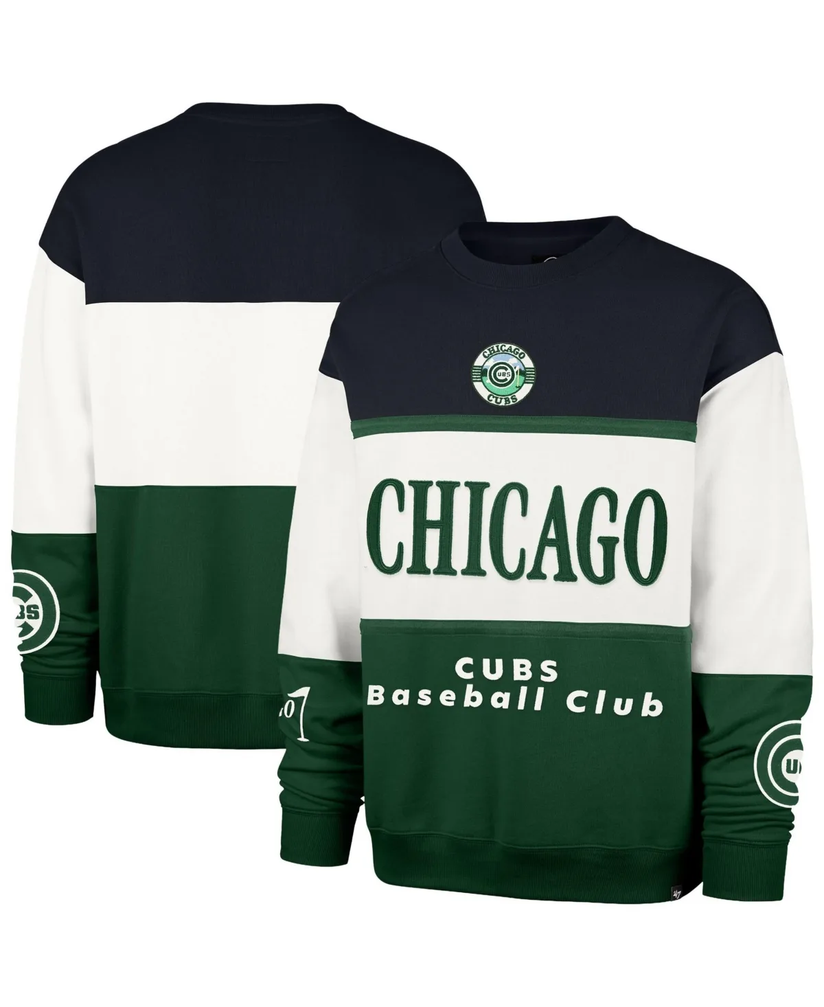 47 Brand Chicago Cubs Tee Up Maximalist Fleece Sweatshirt by 47 Brand