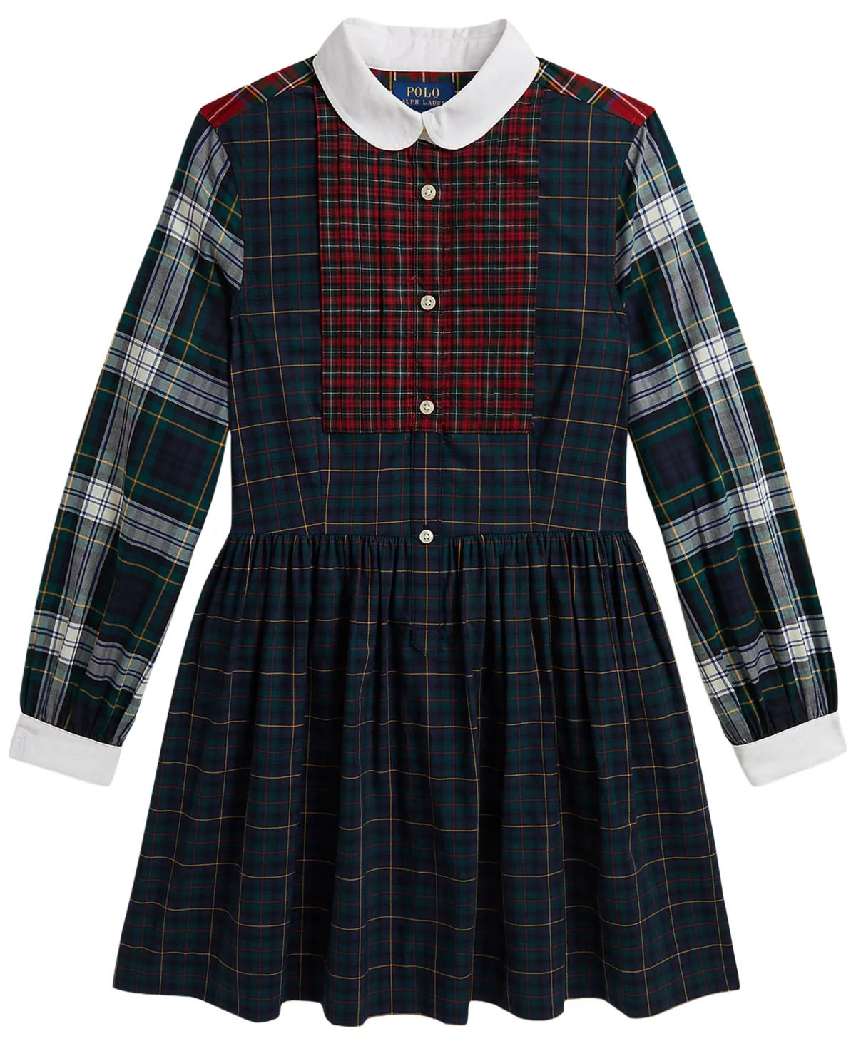 Polo Ralph Lauren Plaid Cotton Poplin Fun Shirt Dress by Polo Ralph Lauren