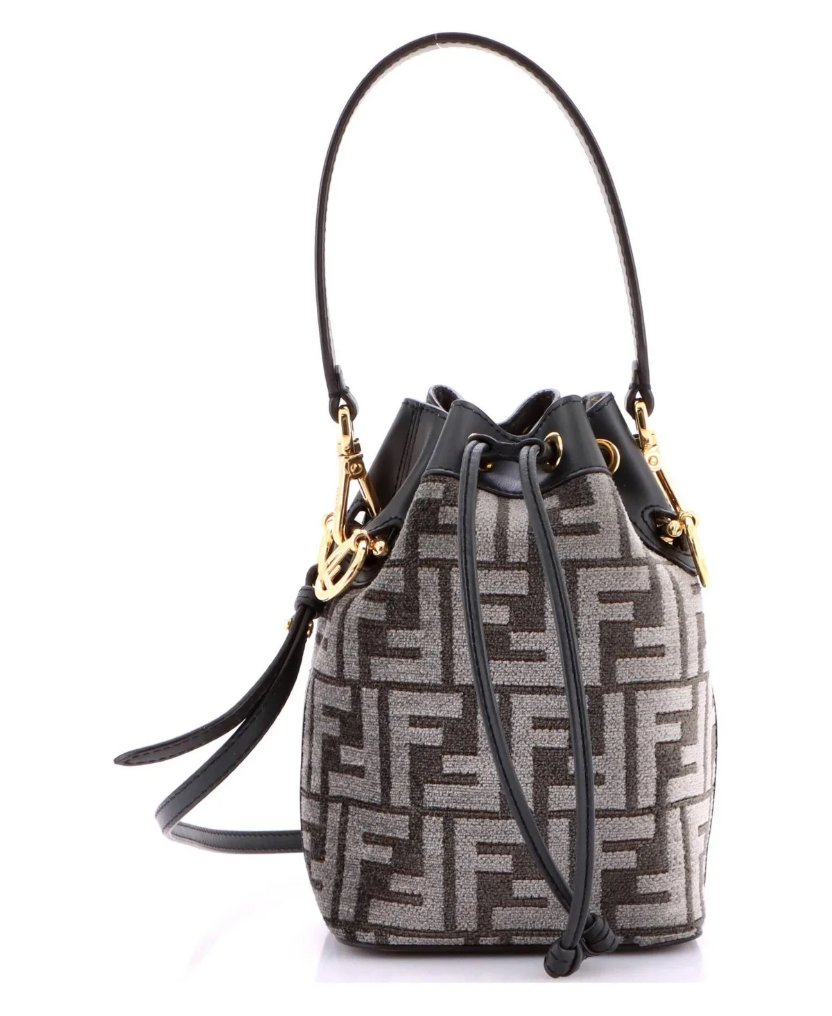 Pre-Owned Fendi Mini Mon Tresor Bucket Bag Zucca Tapestry by FENDI