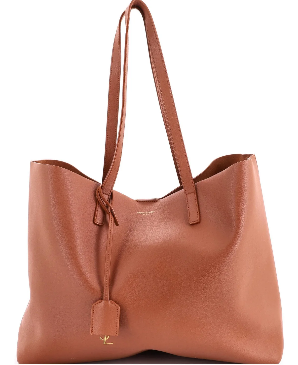 Pre-Owned Large Shopper Tote Leather by Saint Laurent