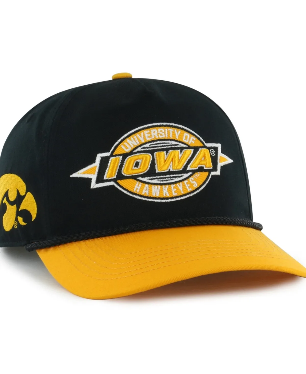 Iowa Hawkeyes Frame Out Hitch Rope Adjustable Hat by 47 Brand