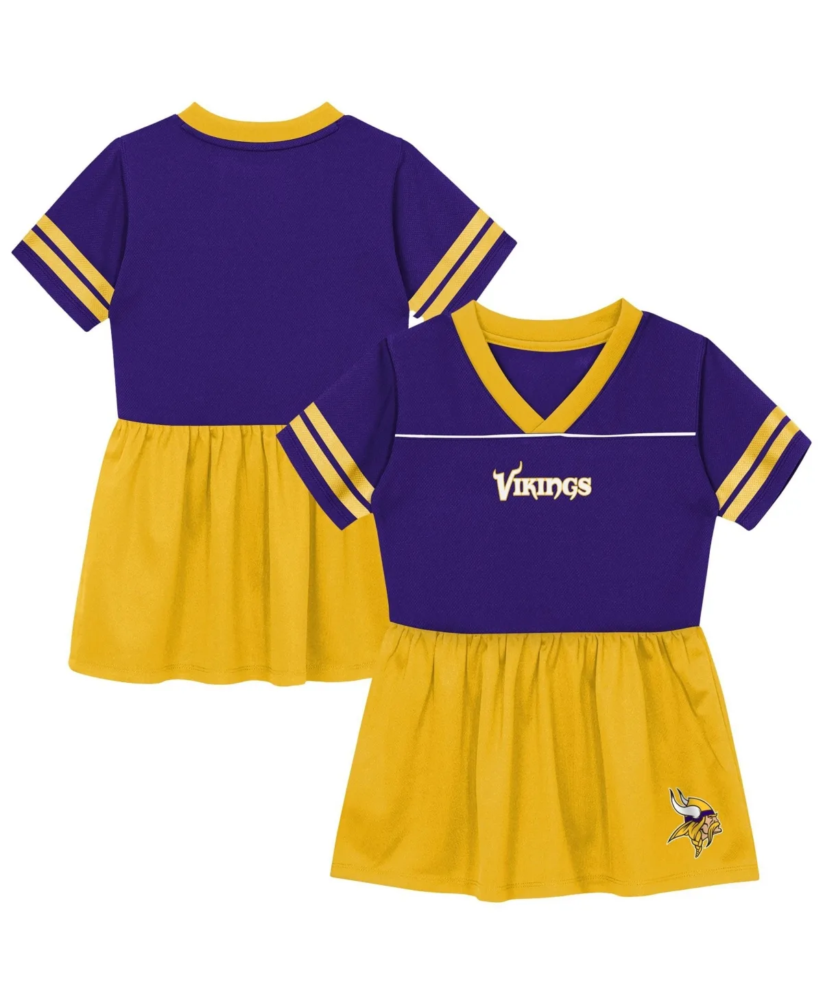 Minnesota Vikings Stadium Lights V-Neck Short-Sleeve Fit & Flare Dress by Outerstuff