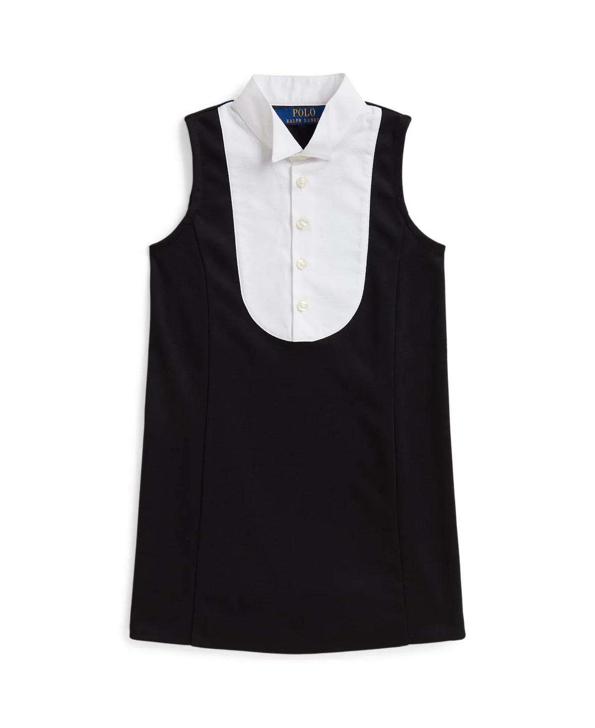 Tuxedo Cotton Sleeveless Dress by Polo Ralph Lauren