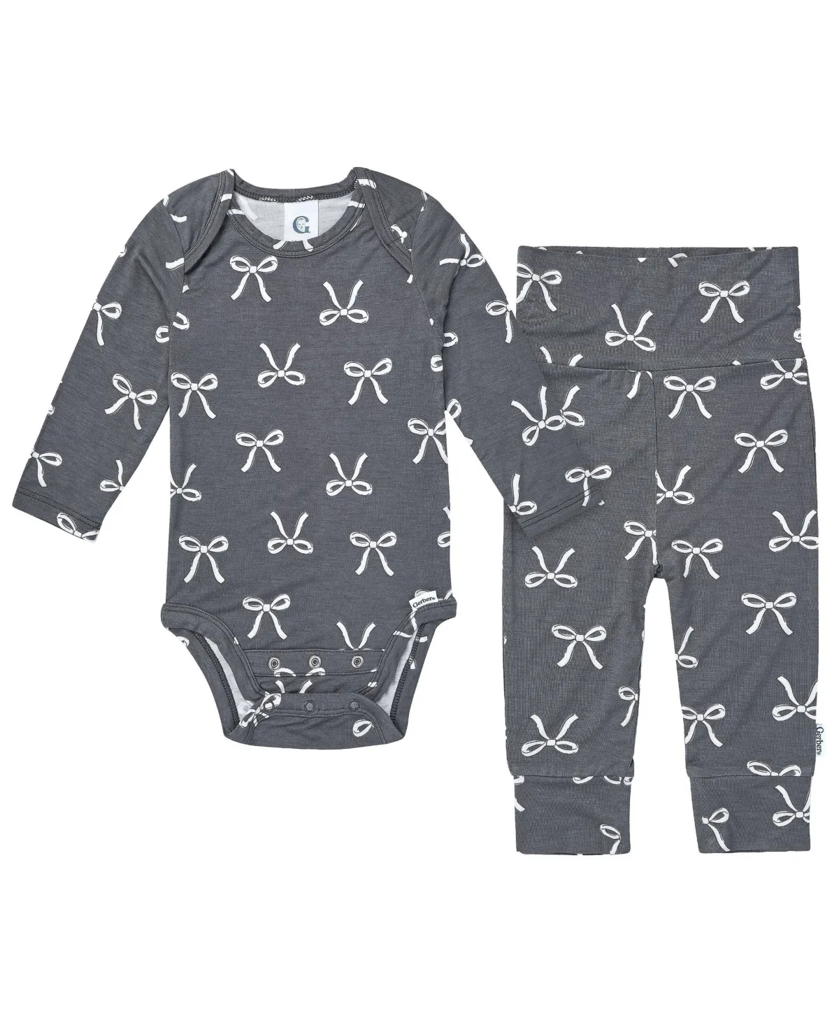 2-Piece Onesie Pant Set - Bows by Gerber