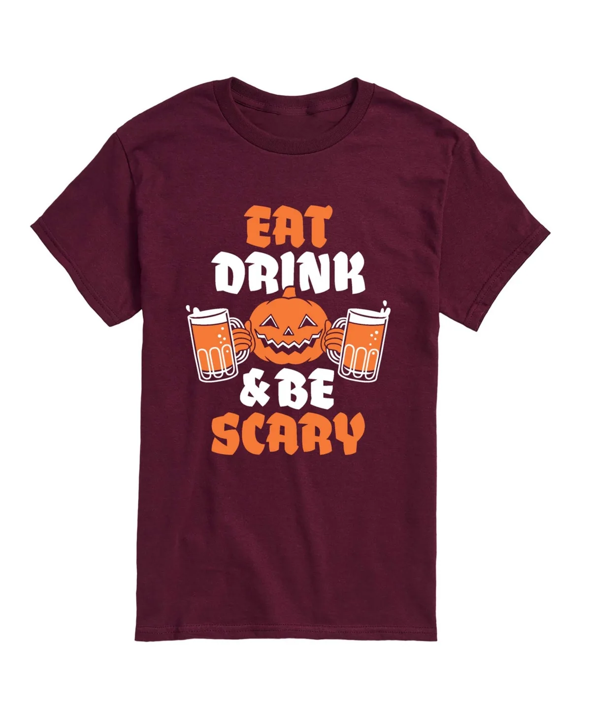 Eat Drink Be Scary Jackolantern Halloween Graphic T-Shirt