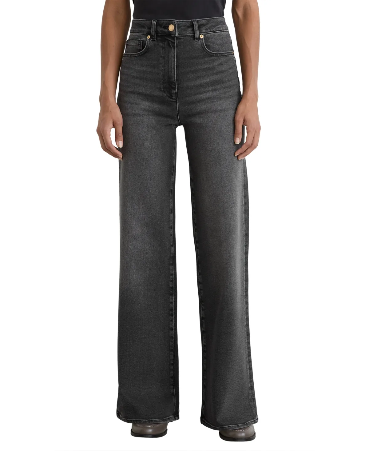 Jas High-Rise Wide-Leg Jeans by Reiss