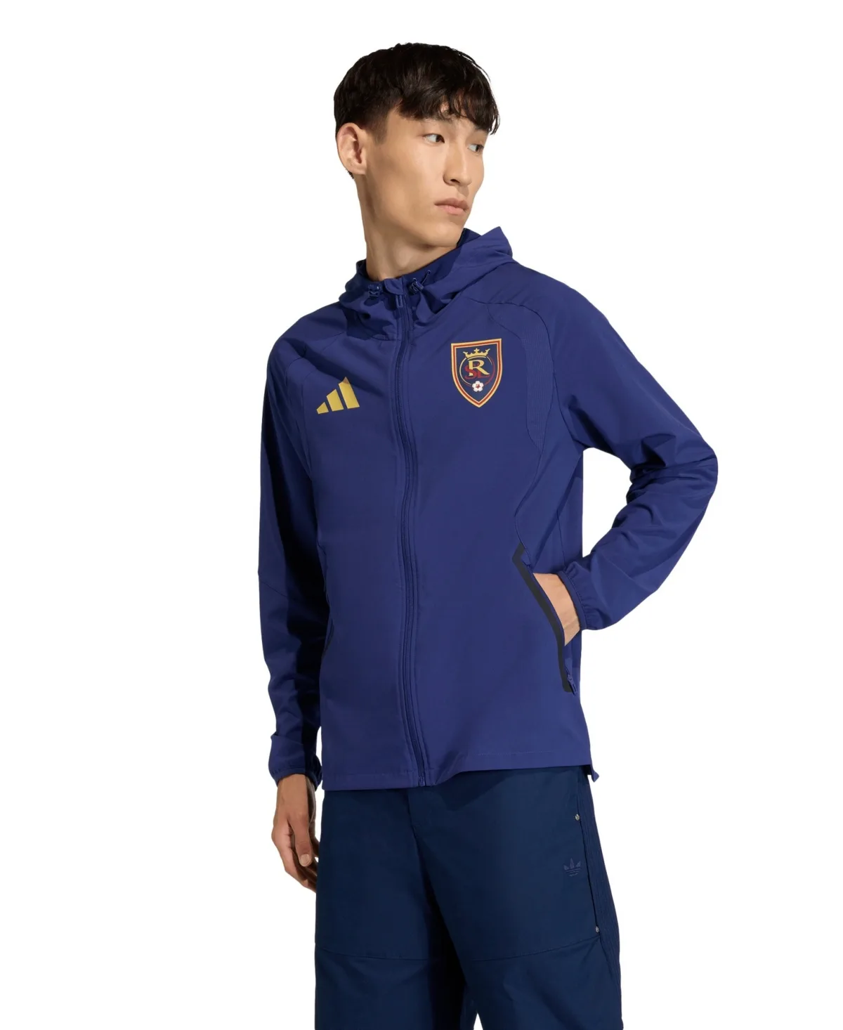 Real Salt Lake Tiro Travel Full-Zip Hooded Windbreaker by adidas