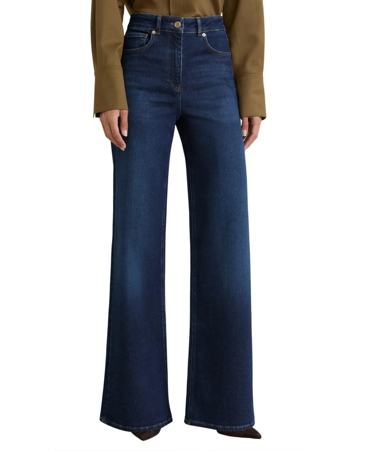 Heather High-Waisted Wide-Leg Jeans by Reiss