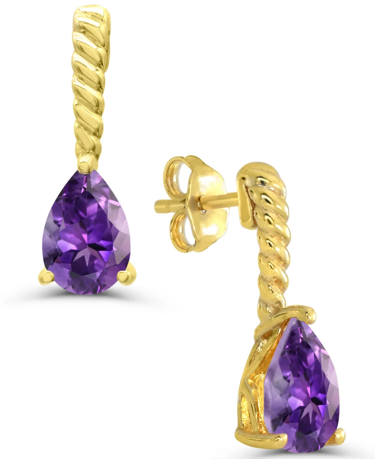 Amethyst Earrings (1/2 ct. t.w.) in 14k Gold-Plated Sterling Silver by Macy's