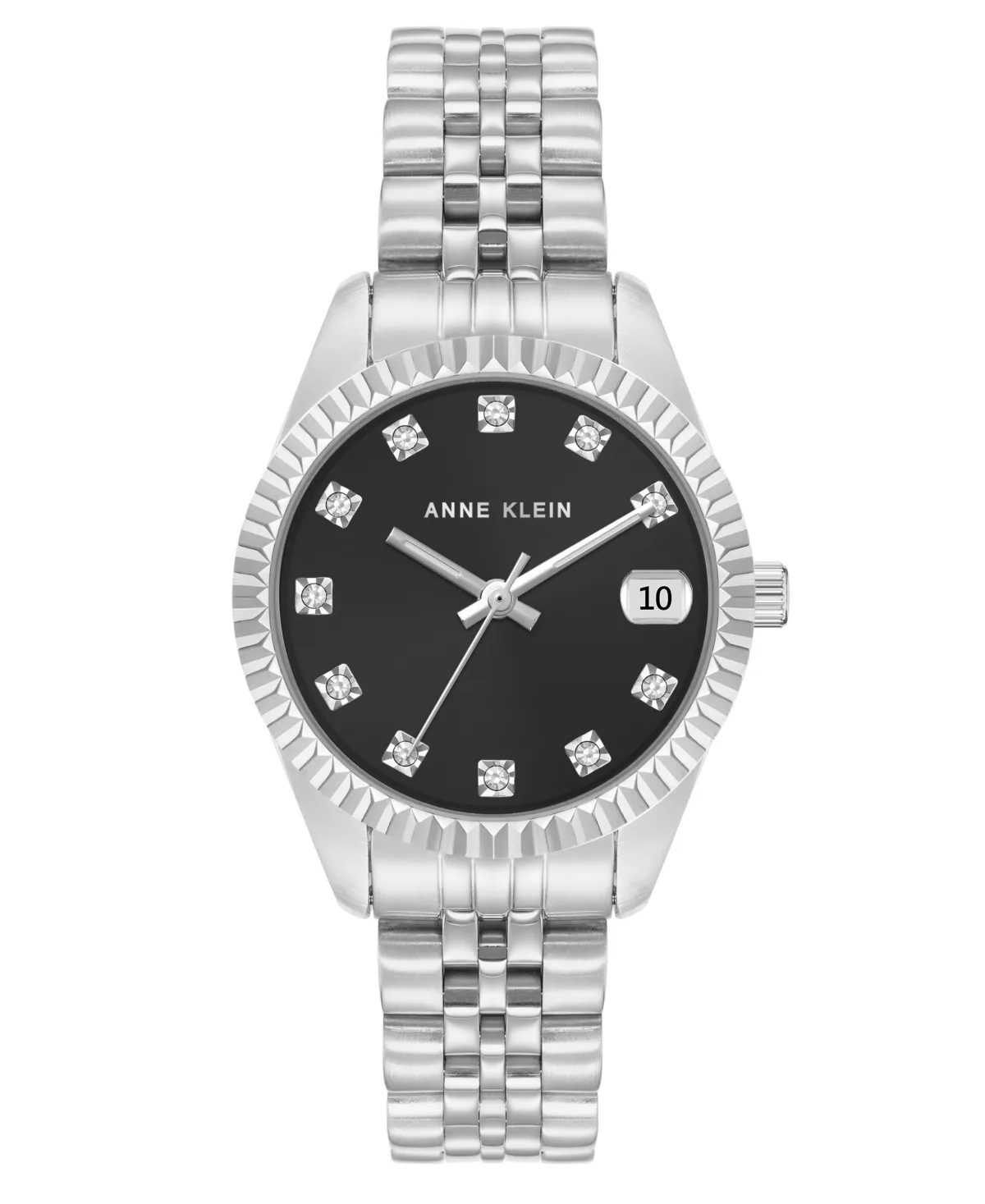 Quartz Round Silver Tone Alloy Metal Bracelet Watch 39mm by Anne Klein