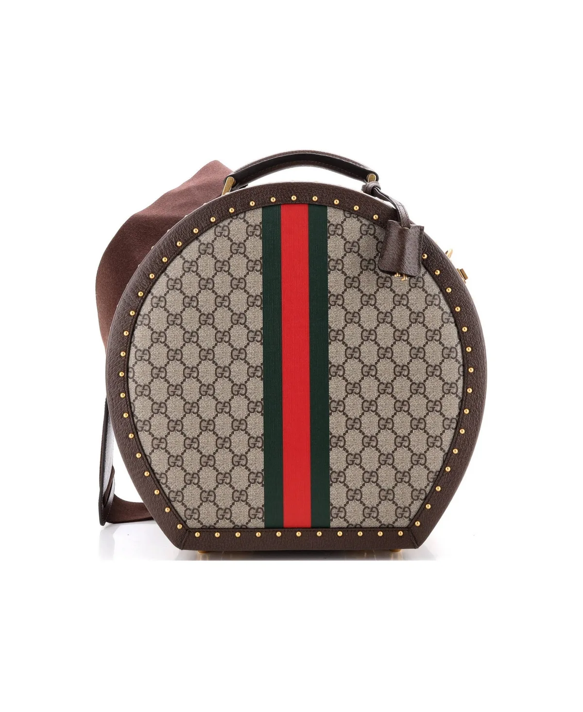 Pre-Owned Small Savoy Hat Box Bag GG Coated Canvas with Leather by Gucci