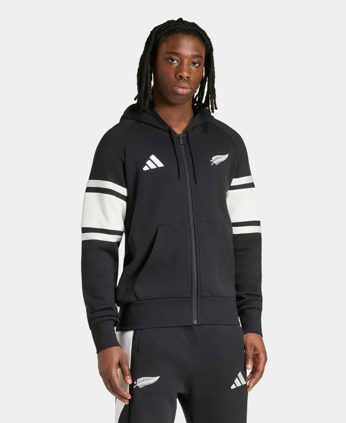 All Blacks Leisurewear Full-Zip Hoodie by adidas