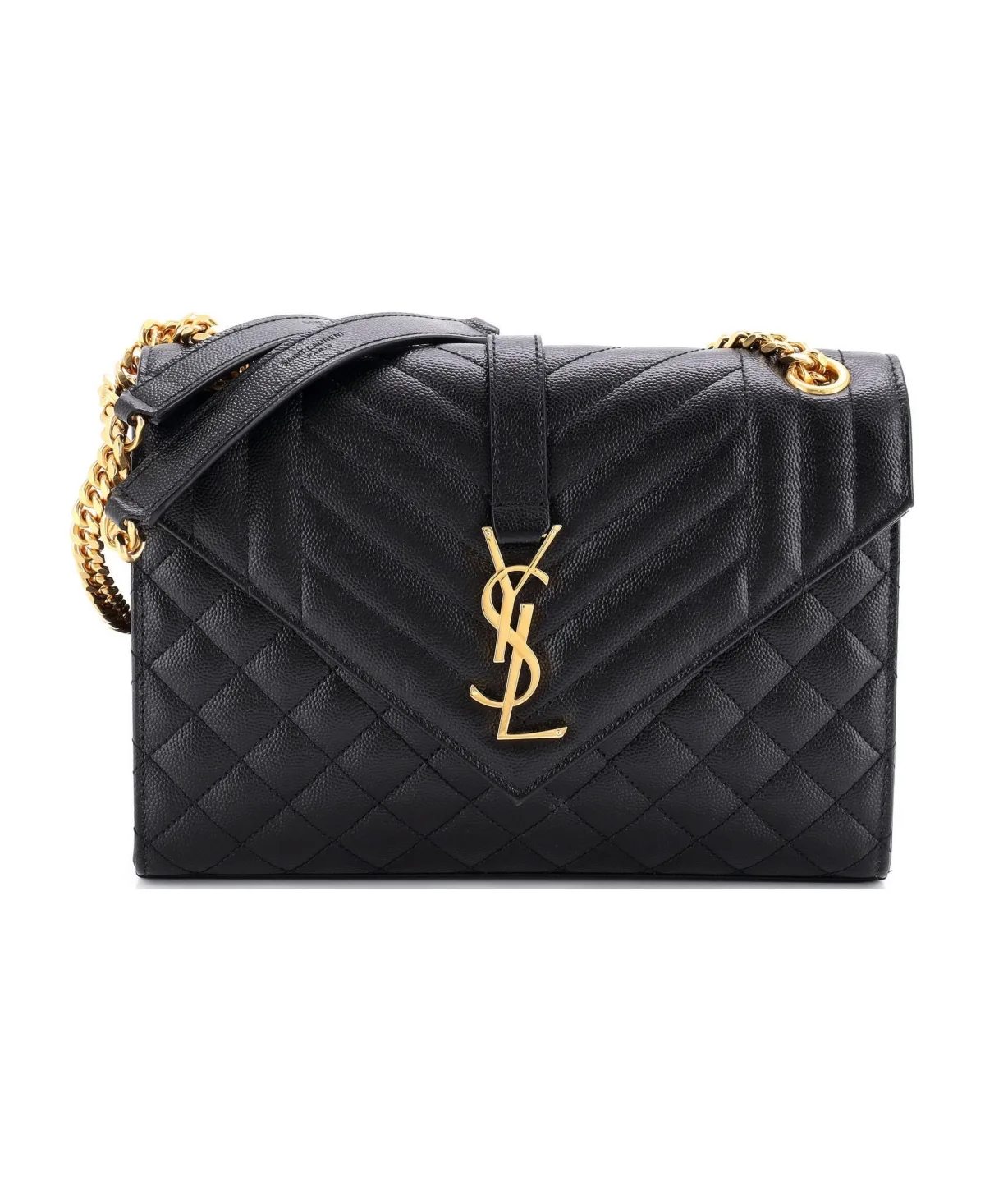 Pre-Owned Saint Laurent Medium Classic Monogram Envelope Satchel Mixed Matelasse Leather by Saint Laurent