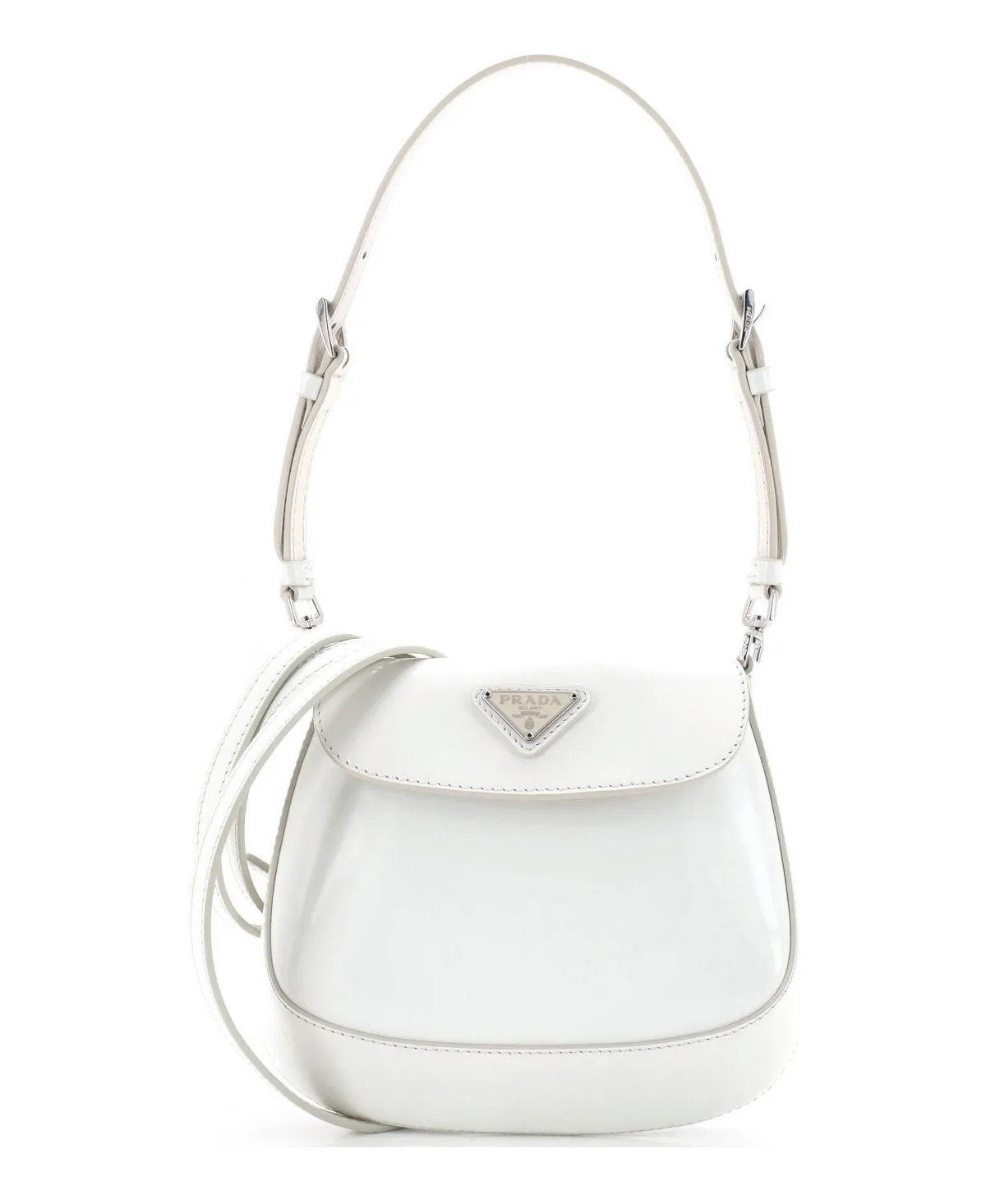 Pre-Owned Prada Mini Cleo Flap Shoulder Bag Spazzolato Leather by Prada