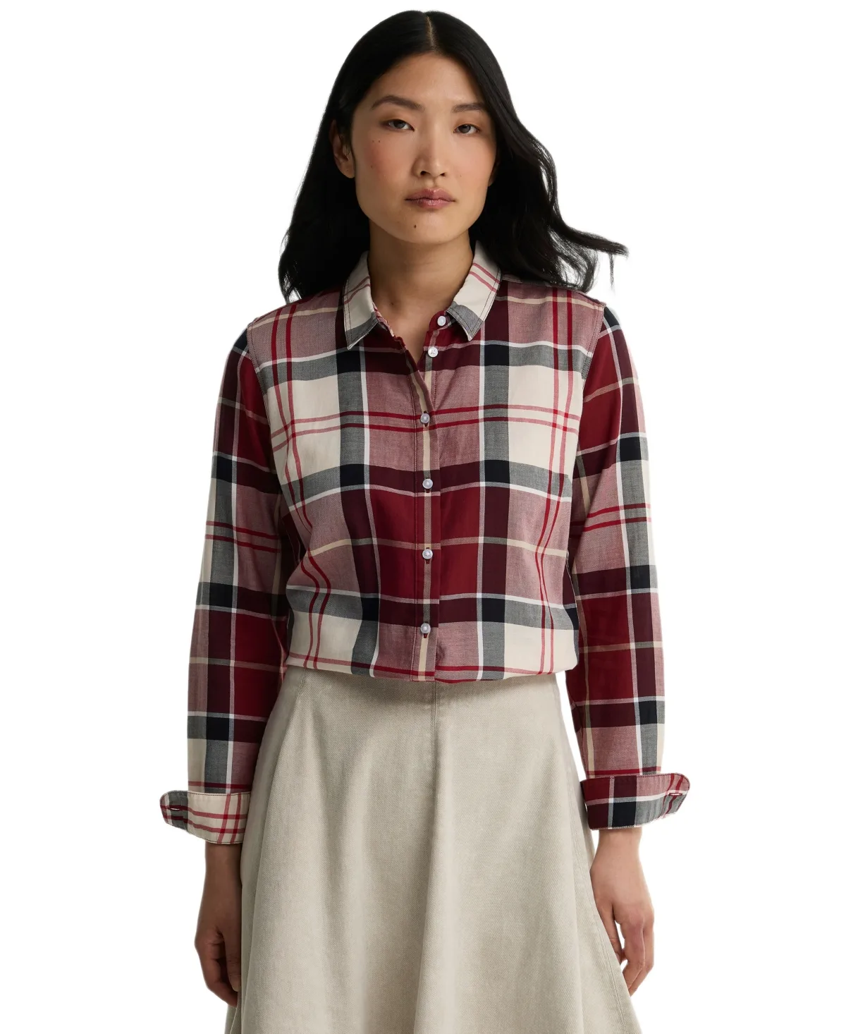 Bredon Point-Collar Plaid Shirt by Barbour