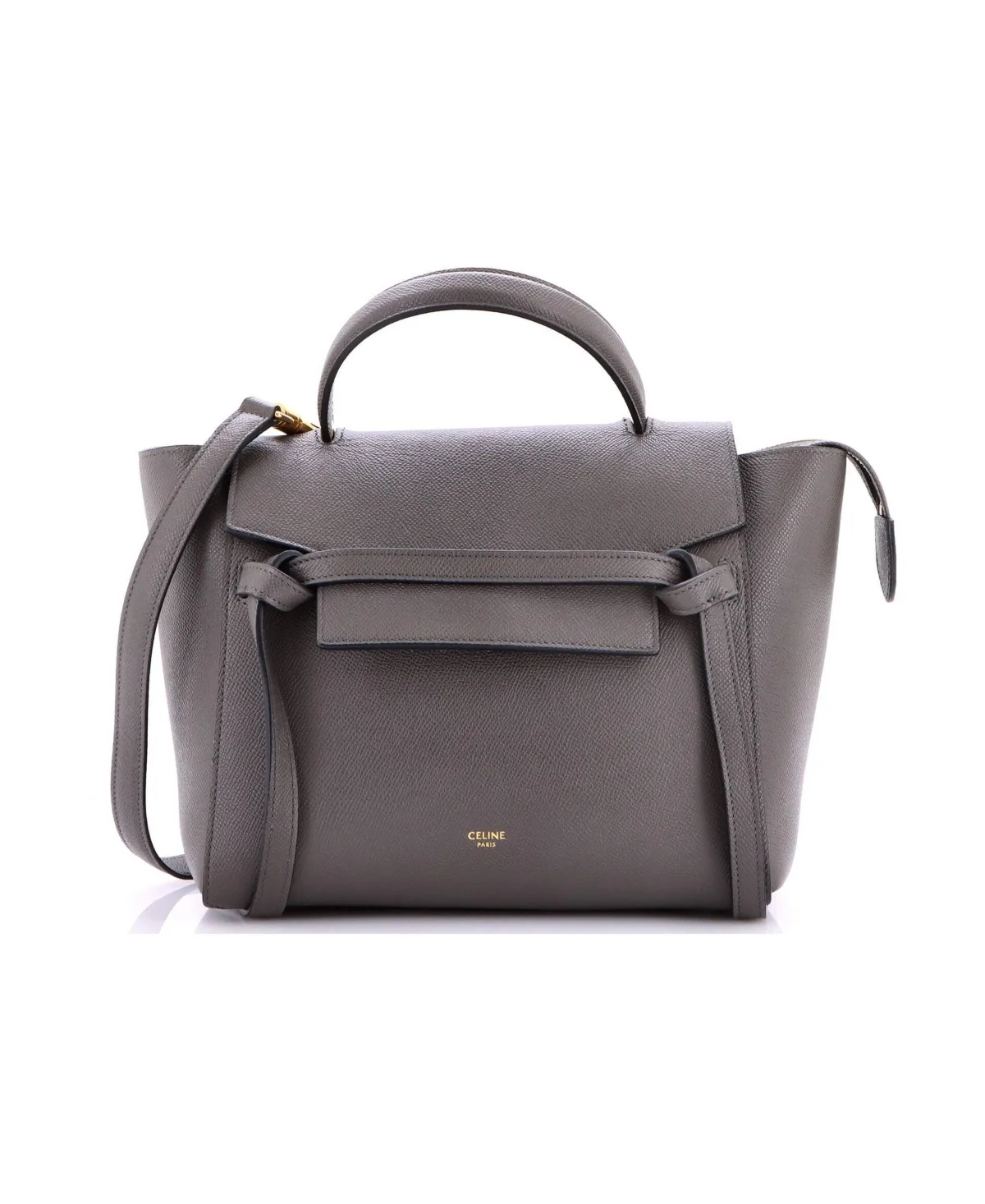 Pre-Owned Celine Mini Belt Bag Textured Leather by Celine