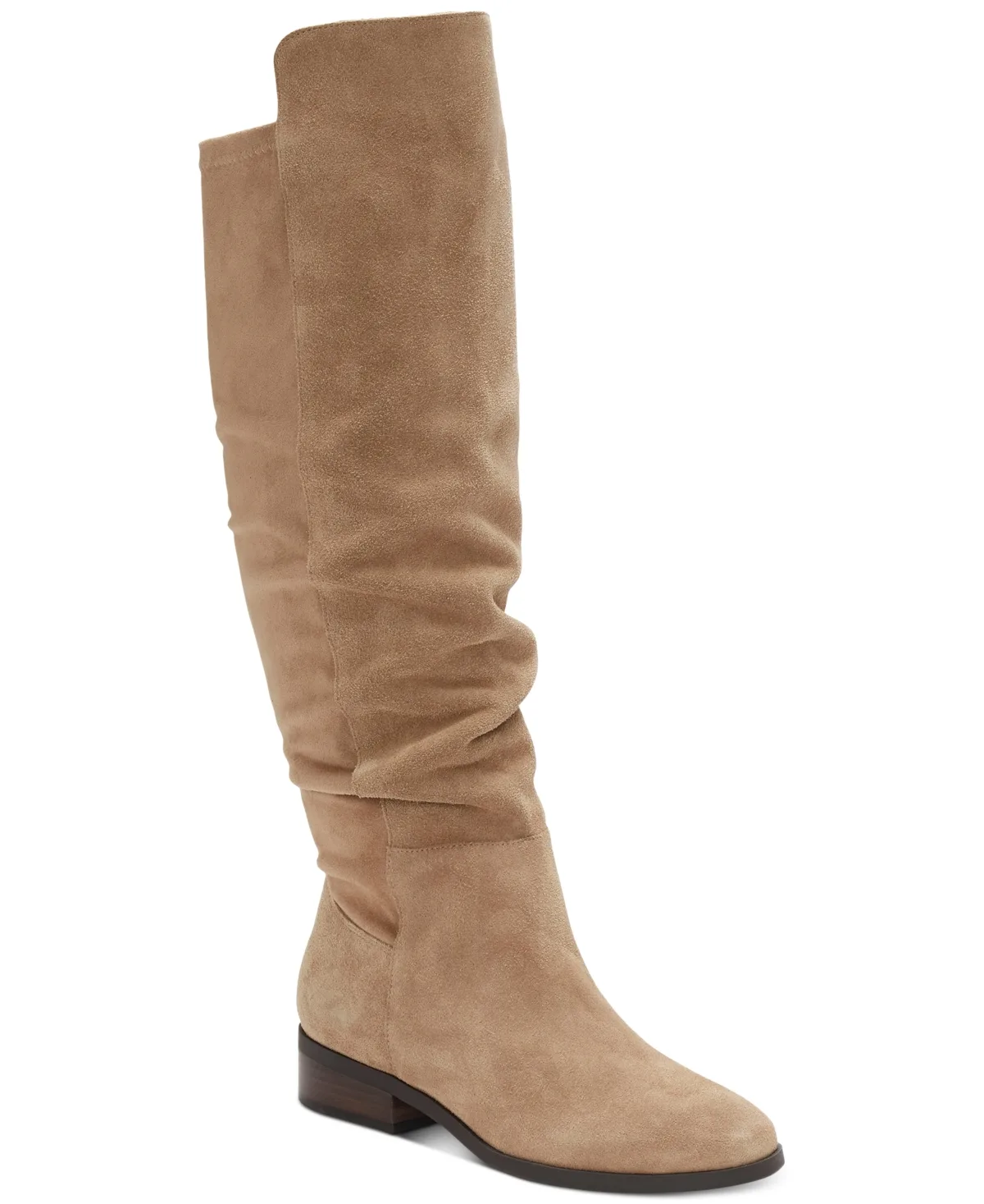 Calypso Wide-Calf Crop Over-The-Knee Boots - Dune - Suede/Polyester by Lucky Brand
