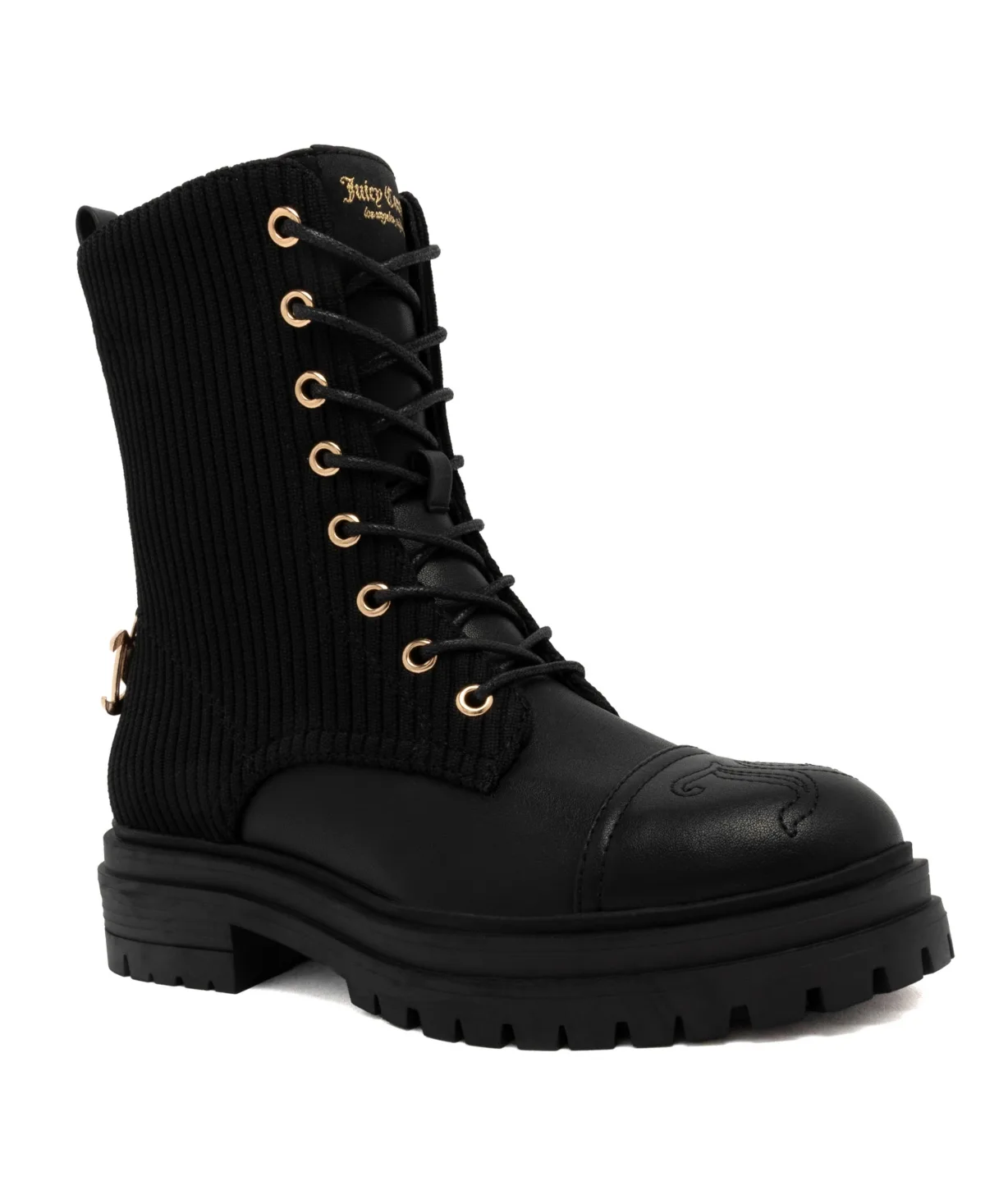 Ediva Combat Round-Toe Faux Leather Boots by Juicy Couture