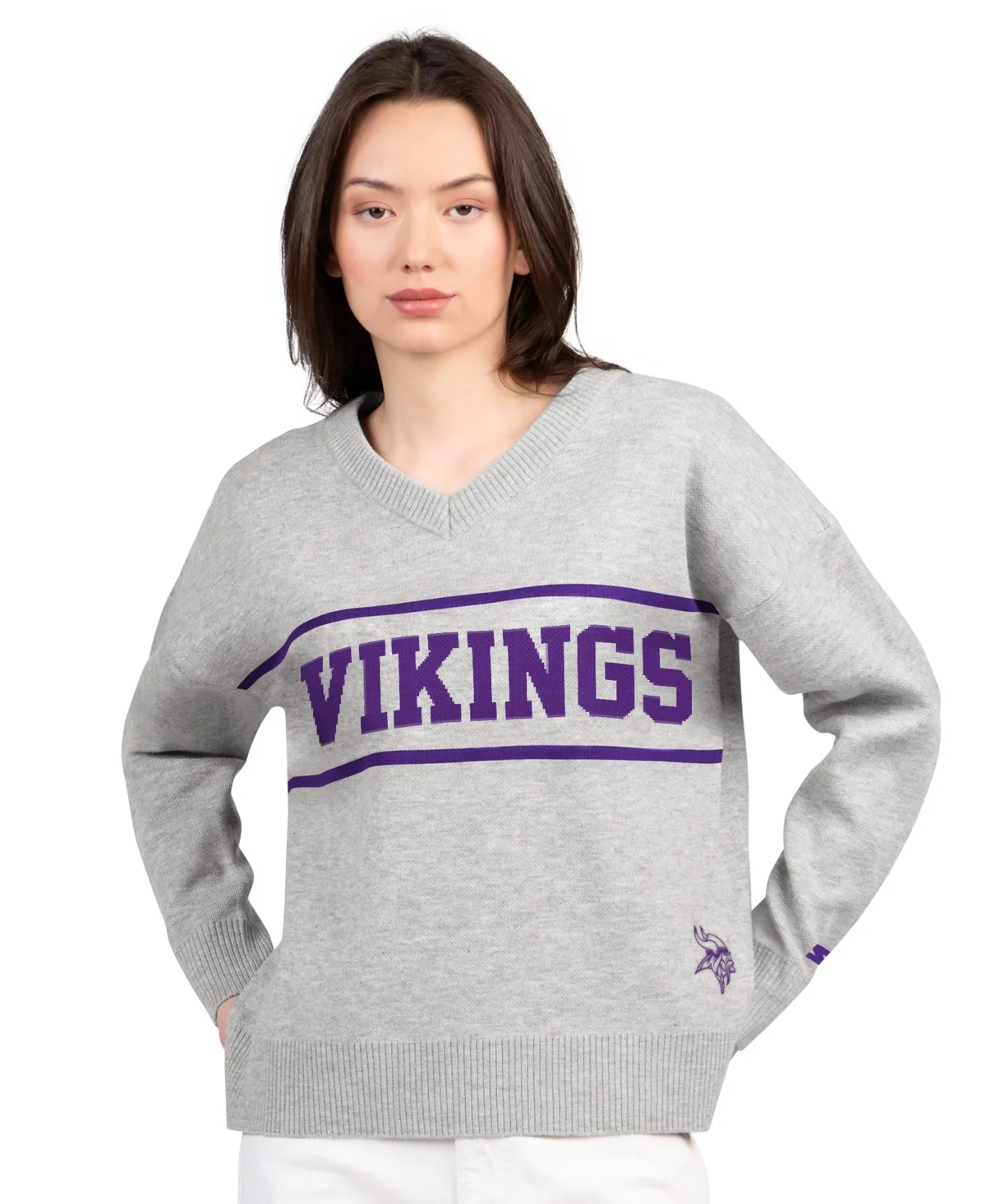 Minnesota Vikings Best Shot V-Neck Sweater by Starter