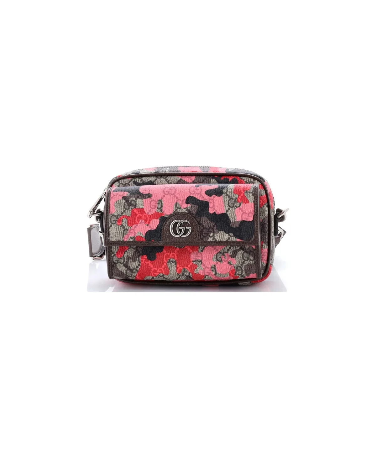 Pre-Owned Gucci Mini Gg Front Pocket Crossbody Bag Gg Camouflage Coated Canvas by Gucci