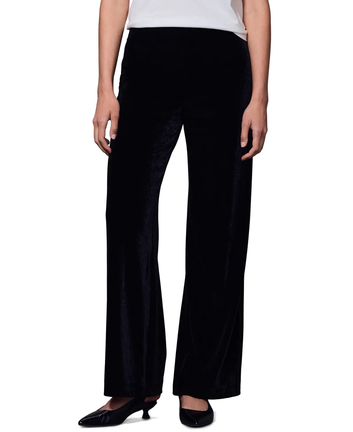 Relay Velvet Wide-Leg Pull-On Pants by Sanctuary