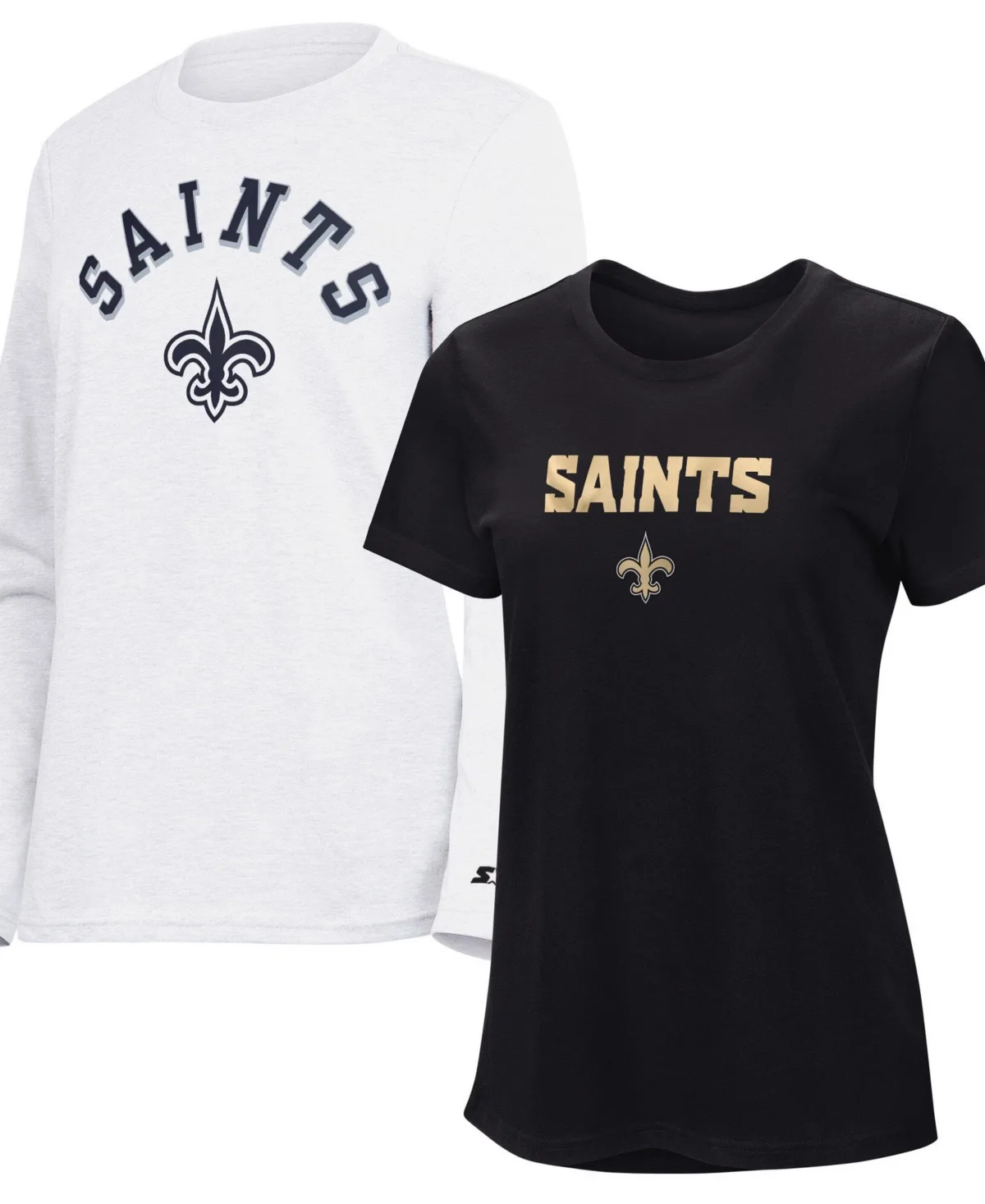 New Orleans Saints Short-Sleeves Long-Sleeves Combo Pack T-Shirt by Starter