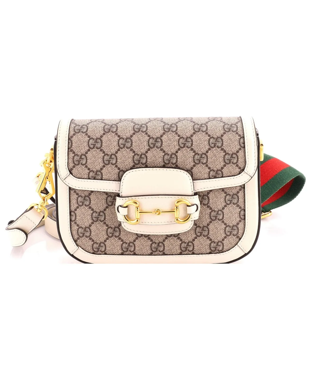 Pre-Owned Gucci Mini Horsebit 1955 Shoulder Bag Gg Coated Canvas with Leather by Gucci