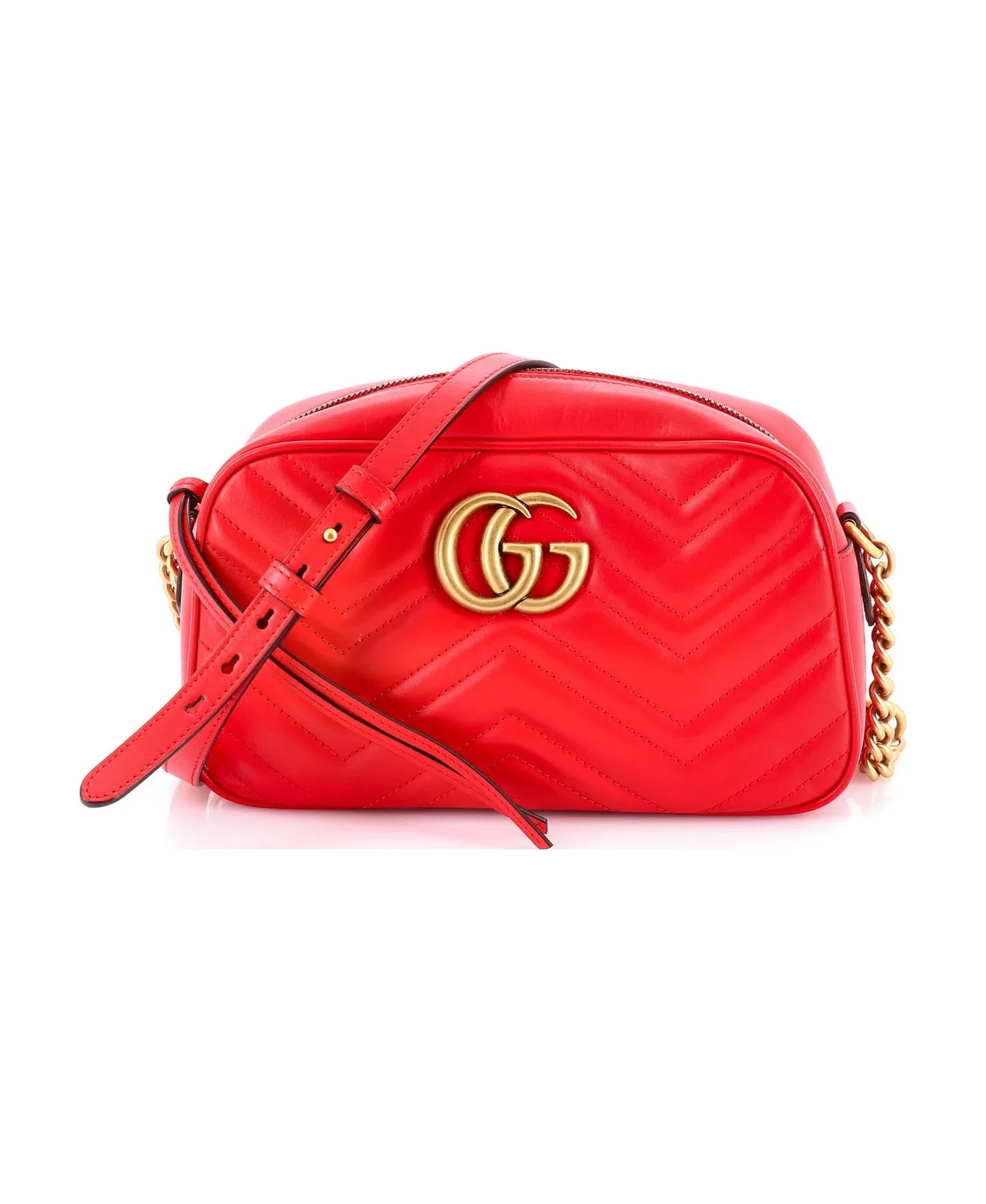 Pre-Owned Gucci Small GG Marmont Shoulder Bag Matelasse Leather by Gucci