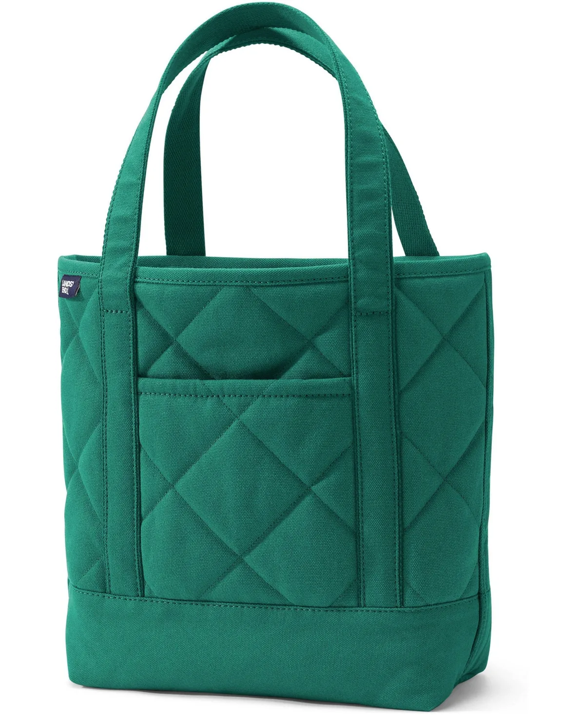 Medium Quilted Canvas Open Top Tote by Lands' End