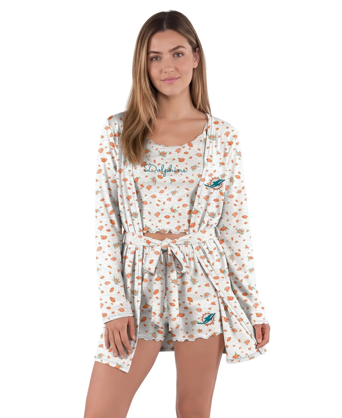 Miami Dolphins Cora Hacci Knit Sleep Set by Concepts Sport