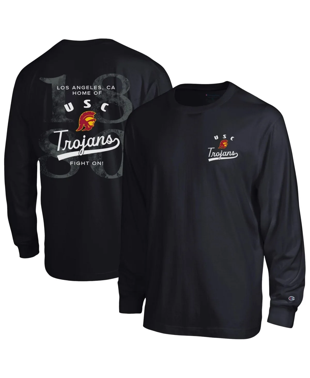 Screen Print Graphic Long-Sleeve Crewneck T-Shirt by Champion