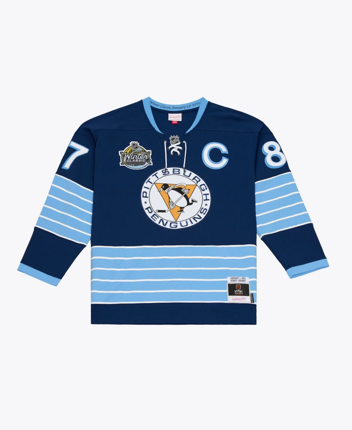 Sidney Crosby Pittsburgh Penguins 2008/09 Captain Patch Power Play Jersey by Mitchell & Ness