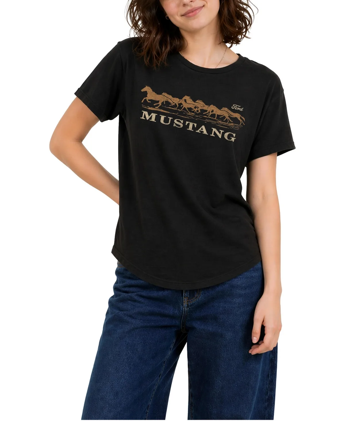 Mustang Running Horses Relaxed Fit T-Shirt by Ford