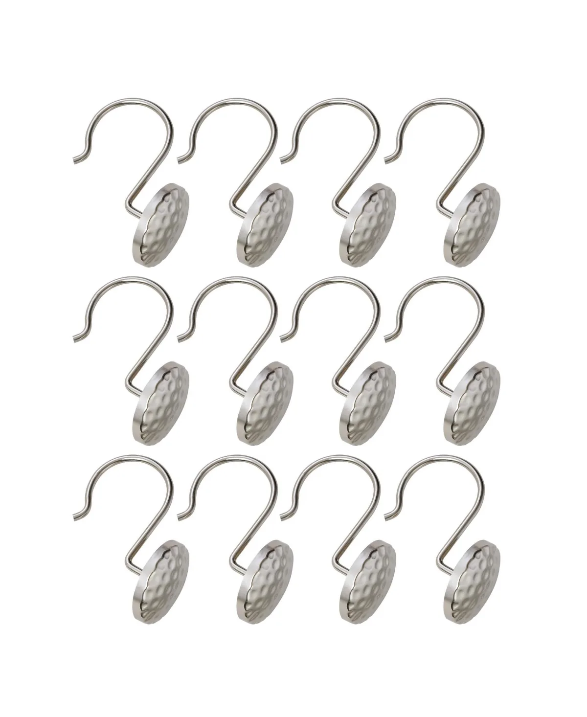 Rust-Resistant Metal Shower Curtain Hooks, Shower Hooks Hangers for Bathroom - Set of 12 by Utopia Alley