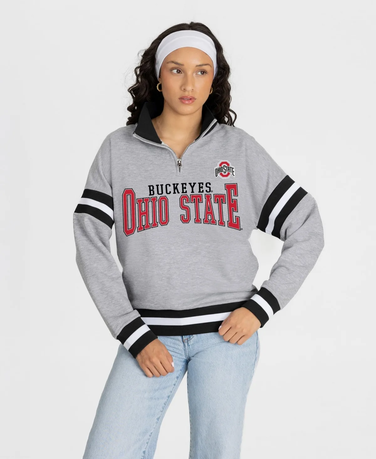 Ohio State Buckeyes Hold the Line Quarter-Zip Pullover by Gameday Couture