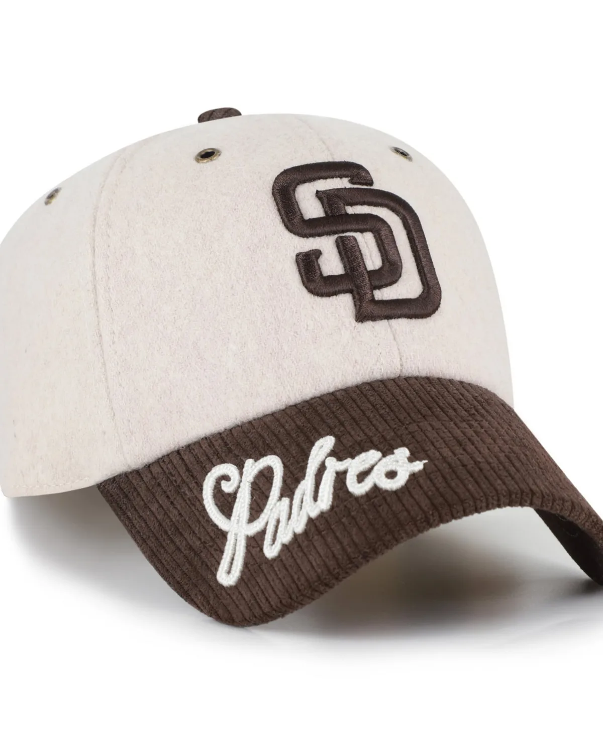 San Diego Padres Rope Script Clean Up Adjustable Hat by 47 Brand