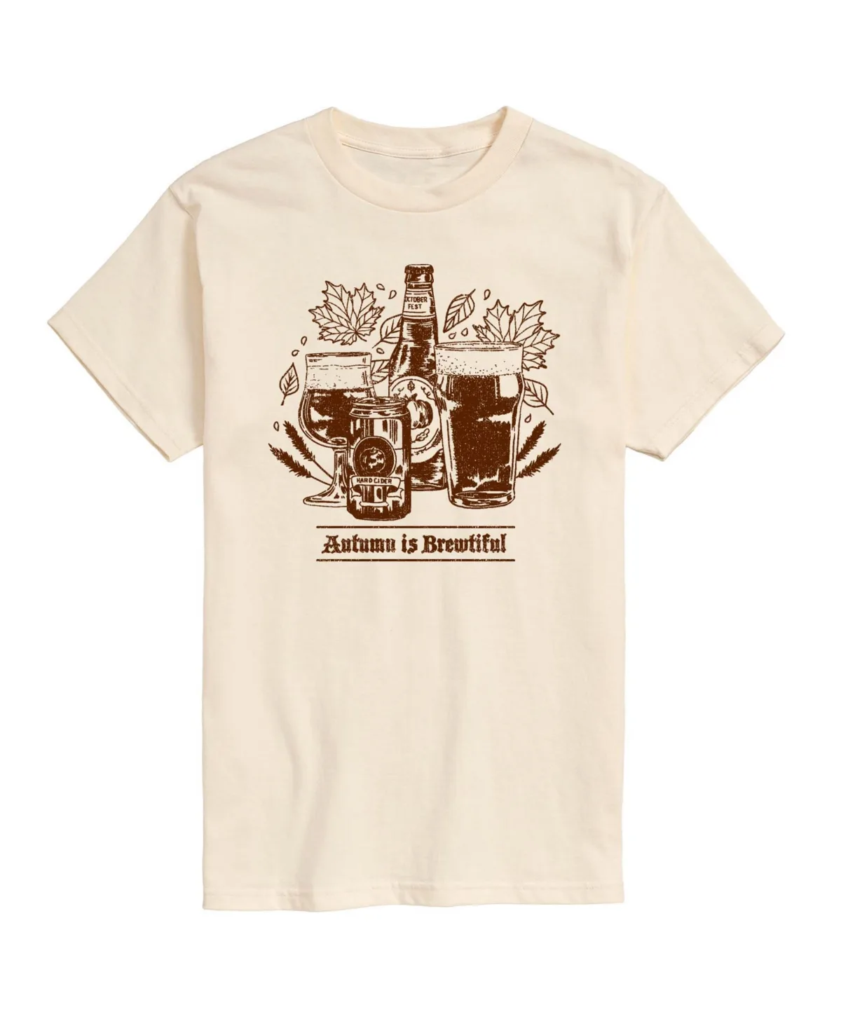 Autumn Is Brewtiful Graphic Crew Neck T-Shirt by Airwaves