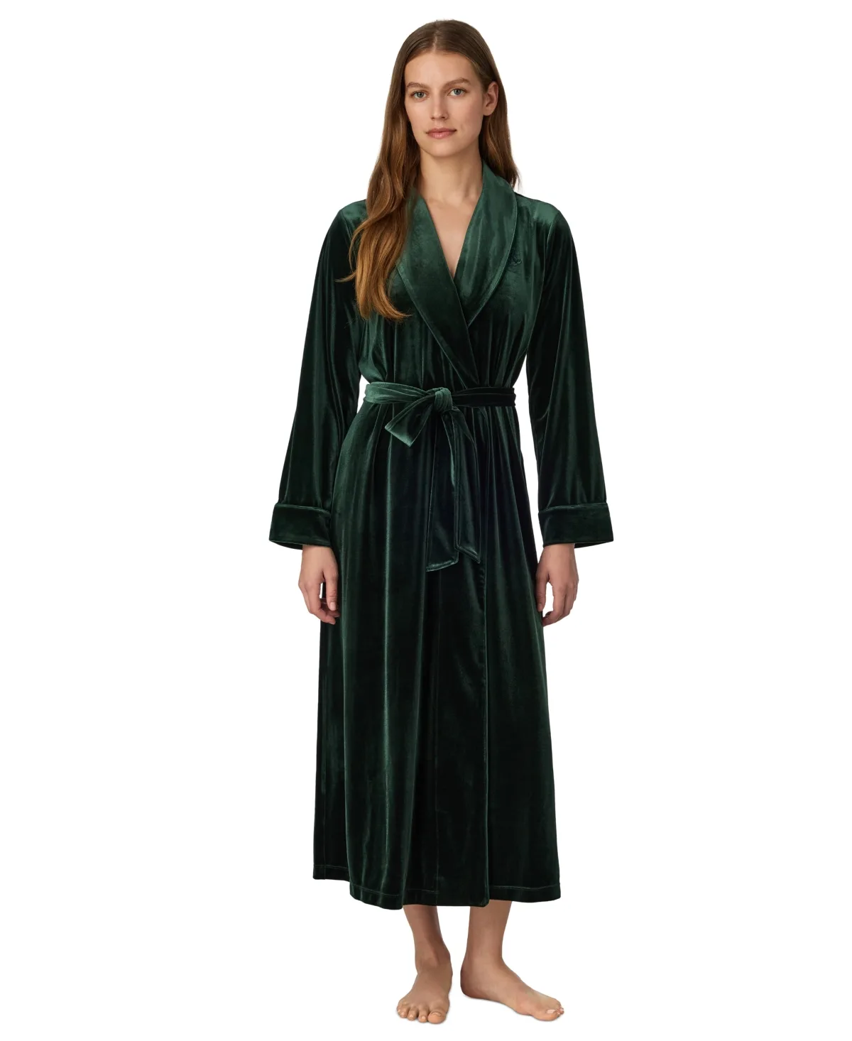 Lauren Ralph Lauren Long-Sleeve Shawl-Collar Velvet Robe