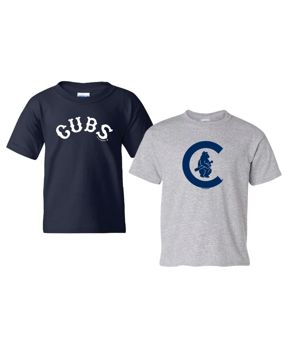 Cooperstown Chicago Cubs Crewneck Graphic T-Shirt, 2-Pack by Soft As a Grape