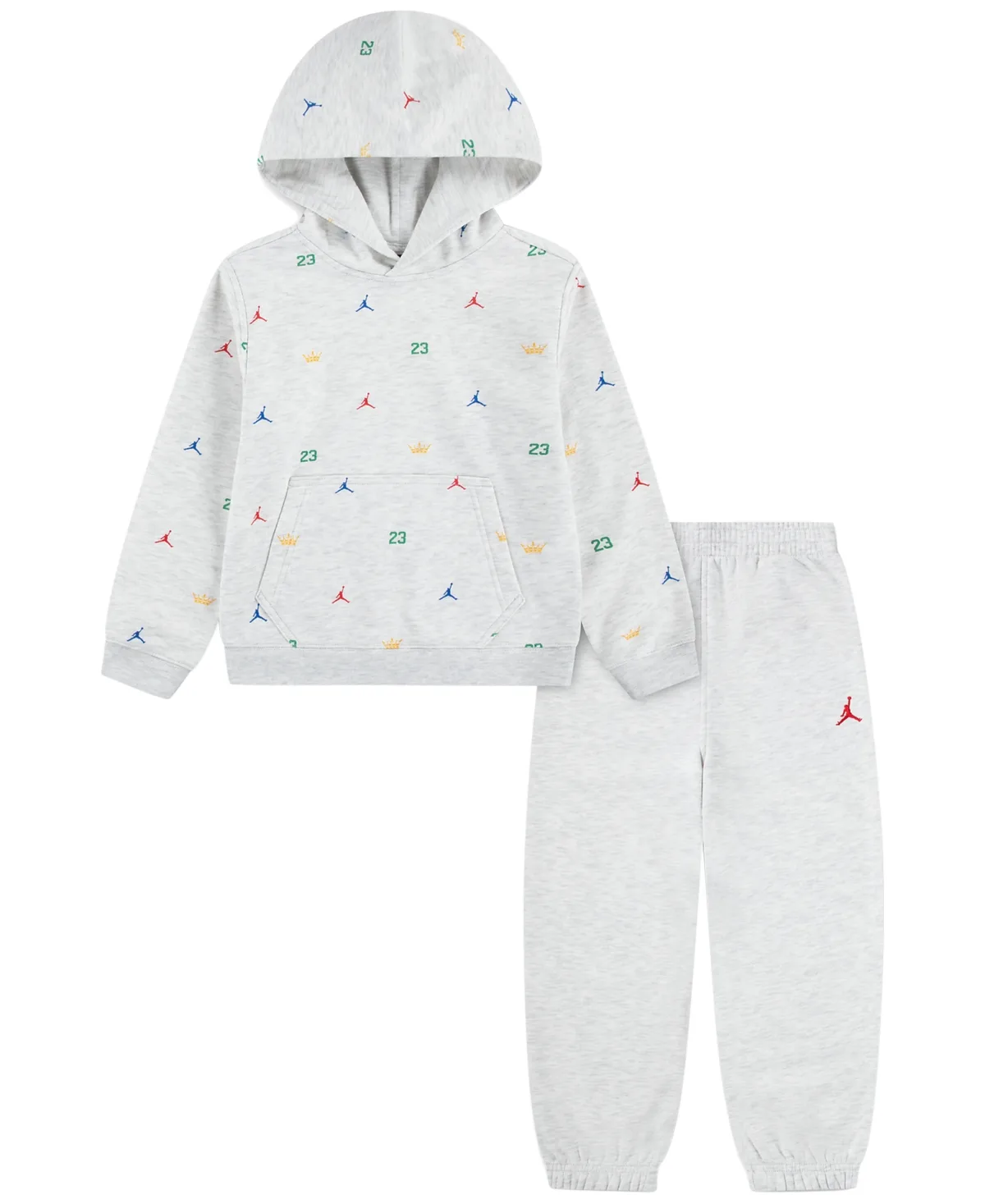 Royal Court Printed Long-Sleeve Kangaroo Pocket Hoodie and Joggers, 2-Piece Set by Jordan