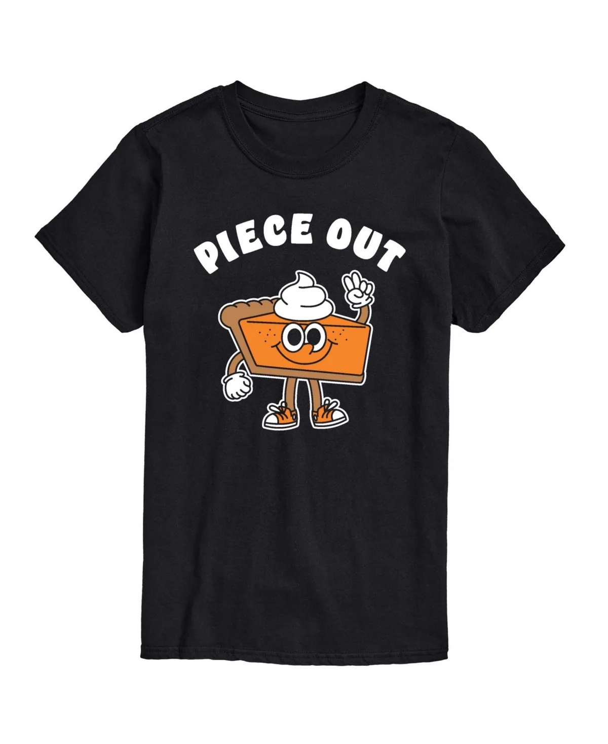 Piece Out Pumpkin Pie Graphic Crewneck T-Shirt by Airwaves