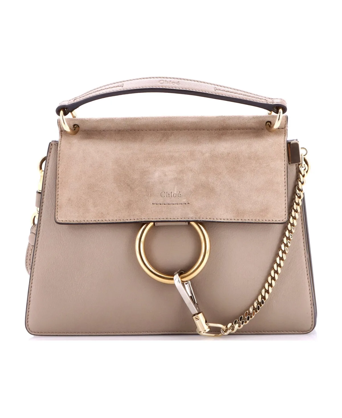 Pre-Owned Chloe Small Faye Top Handle Bag Leather and Suede by Chloé