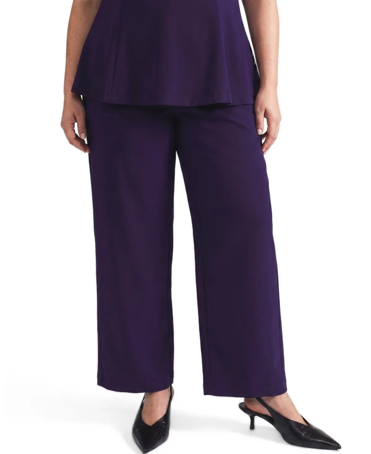 Audrey High-Rise Relaxed-Fit Tapered-Leg Ponte Pants by Universal Standard
