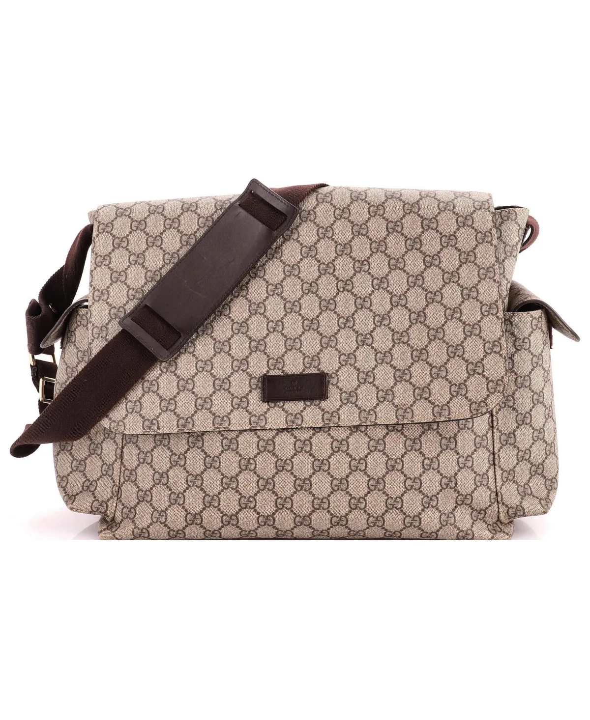Pre-Owned Gucci Diaper Bag Gg Coated Canvas by Gucci