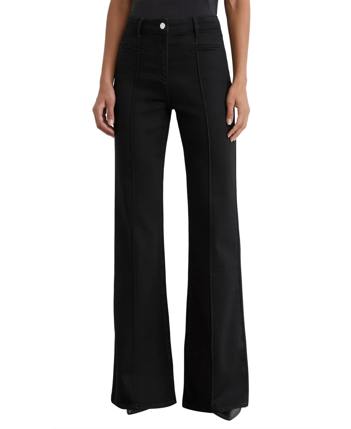 Ria Mid-Rise Wide-Leg Flared Jeans by Reiss