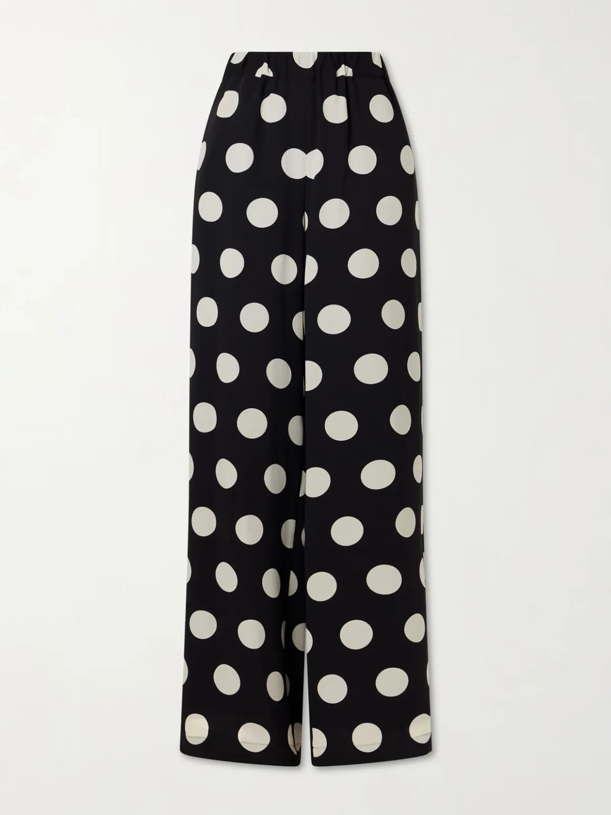- Polka-dot Georgette Wide-leg Pants -