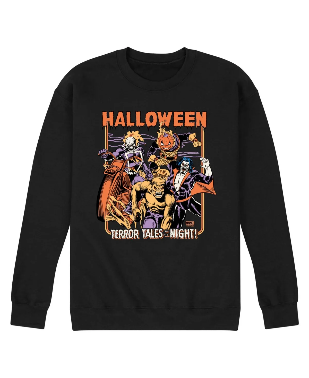 Terror Tales in the Night Long Sleeve Graphic Halloween Sweatshirt by Airwaves